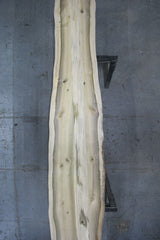 (Pre-Built) Poplar Live Edge Tabletop #PB197 188" x 26" - 37" x 2.0" — overhead view — Oak City Customs