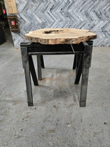 White Oak Wood Cookie #G974 47" x 40"-43" x 2.5" — detail 2 — Oak City Customs