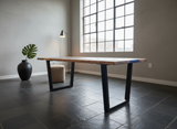 Yeopim - Spalted Maple Burl & Deep Blue Epoxy River Table | Oak City Customs