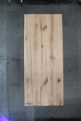 (Pre-Built) Red Oak Classic Cut Tabletop #PB227 119" x 50" x 2.2" — overhead view — Oak City Customs