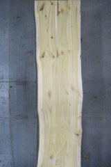 (Pre-Built) Poplar Live Edge Tabletop #PB201 206" x 37" - 45" x 2.4" — overhead view — Oak City Customs