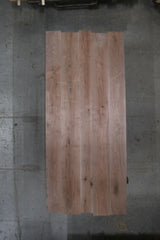 (Pre-Built) Walnut Classic Cut Tabletop #PB232 118" x 52" x 2.3" — overhead view — Oak City Customs