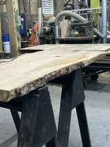 Red Oak Live Edge Wood Slab #G998 54" x 27"-35" x 2.1" — detail 1 — Oak City Customs