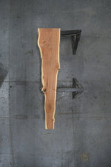 Cedar Live Edge Wood Slab #F983 95" x 8"-21" x 1.8" — overhead view — Oak City Customs