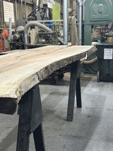 Soft Maple Live Edge Wood Slab #A994 141" x 34"-42" x 3.3" — detail 1 — Oak City Customs