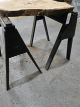 White Oak Wood Cookie #G976 45" x 36"-43" x 2.3" — detail 1 — Oak City Customs