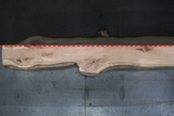 Red Oak Live Edge Wood Slab #A961 203" x 19" - 36" x 2.4