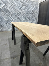 (Pre-Built) White Oak Live Edge Tabletop #PB180 99" x 41" - 44" x 1.7" — detail 2 — Oak City Customs