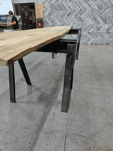 (Pre-Built) Poplar Live Edge Tabletop #PB197 188" x 26" - 37" x 2.0" — detail 1 — Oak City Customs