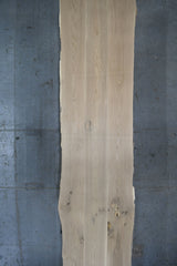 (Pre-Built) White Oak Live Edge Tabletop #PB198 181" x 40" - 47" x 2.1" — overhead view — Oak City Customs