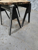 White Oak Wood Cookie #G978 49" x 34"-47" x 2.4" — detail 2 — Oak City Customs