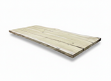 (Pre-Built) Poplar Live Edge Tabletop #PB181 112" x 44" - 48" x 2.0" — staged 2 — Oak City Customs