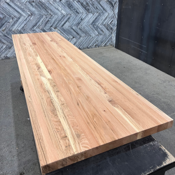 (Pre-Built) Rustic Oak Butcher Block Tabletop #PB030 105" x 29" x 2.0"