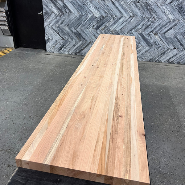 (Pre-Built) Rustic Oak Butcher Block Tabletop #PB033 106" x 23" x 2.1"