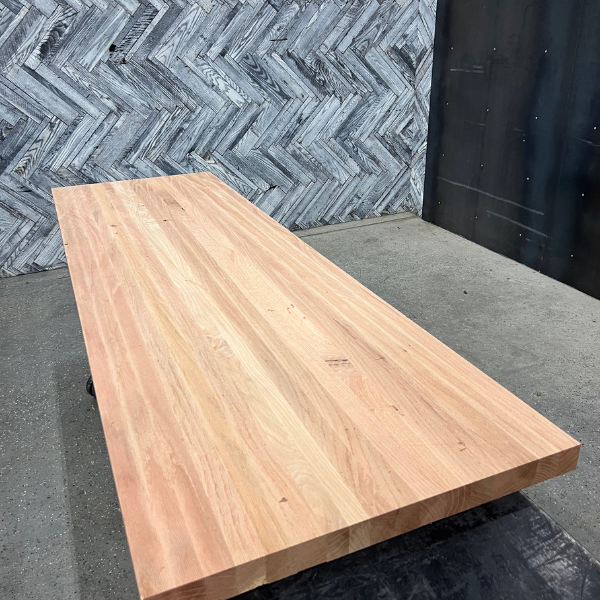 (Pre-Built) Rustic Oak Butcher Block Tabletop #PB034 90" x 28" x 2.1"