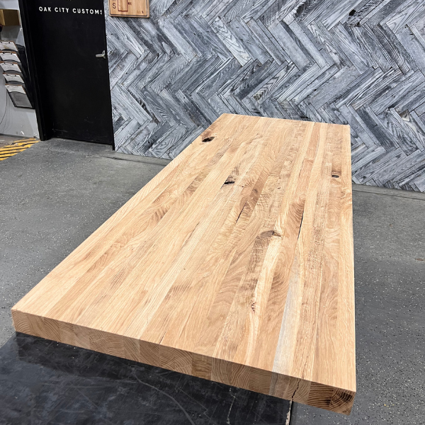 (Pre-Built) Rustic Oak Butcher Block Tabletop #PB036 72" x 27" x 2.4"