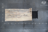 (Pre-Built) Soft Maple Live Edge Tabletop #PB150 91" 38"-43" x 1.3"