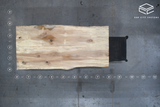 (Pre-Built) Soft Maple Live Edge Tabletop #PB157 94" 39"-44" x 2.1"