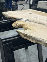 Red Oak Live Edge Wood Slab #G998 54" x 27"-35" x 2.1" — detail 2 — Oak City Customs