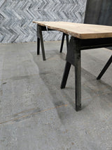 (Pre-Built) White Oak Live Edge Tabletop #PB212 114" x 39" - 44" x 1.9" — detail 1 — Oak City Customs