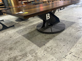 Rainbow Poplar Conference Table and Custom Base