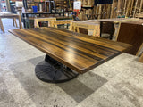 Rainbow Poplar Conference Table and Custom Base