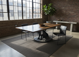 Rainbow Poplar Conference Table and Custom Base