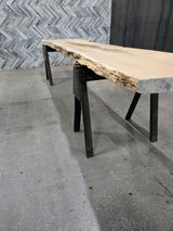 Red Oak Live Edge Wood Slab #A992 197" x 34"-46" x 3.1" — detail 1 — Oak City Customs