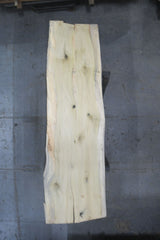 (Pre-Built) Poplar Live Edge Tabletop #PB219 129" x 32" - 40" x 2.1" — overhead view — Oak City Customs