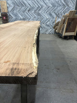 (Pre-Built) Red Oak Live Edge Tabletop #PB238 150" x 42" - 47" x 2.1" — detail 2 — Oak City Customs