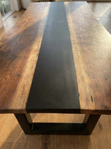 One-of-a-Kind Walnut & Black Epoxy River Coffee Table | From Tree to Table®