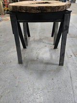 White Oak Wood Cookie #G972 52" x 35"-44" x 2.9" — detail 4 — Oak City Customs