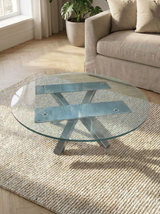 Stainless Steel Blowing Rock Coffee Table Base — One of One