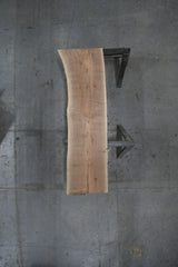 Walnut Live Edge Wood Slab #D982 98" x 22"-27" x 1.7" — overhead view — Oak City Customs