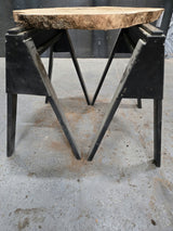 White Oak Wood Cookie #G979 49" x 37"-47" x 2.4" — detail 2 — Oak City Customs
