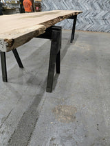 Red Oak Live Edge Wood Slab #A992 197" x 34"-46" x 3.1" — detail 2 — Oak City Customs