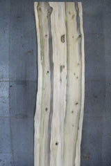 (Pre-Built) Poplar Live Edge Tabletop #PB199 187" x 43" - 47" x 2.0" — overhead view — Oak City Customs