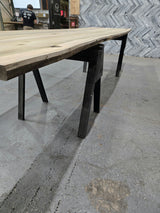 (Pre-Built) Poplar Live Edge Tabletop #PB199 187" x 43" - 47" x 2.0" — detail 2 — Oak City Customs