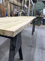 (Pre-Built) Poplar Live Edge Tabletop #PB181 112" x 44" - 48" x 2.0" — detail 1 — Oak City Customs
