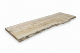 (Pre-Built) Rustic Hardwood Live Edge Tabletop #PB182 155" x 39" - 46" x 2.3" — staged 2 — Oak City Customs