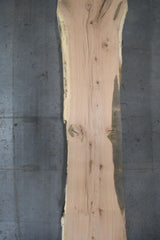 Red Oak Live Edge Wood Slab #A989 200" x 35"-46" x 3.1" — overhead view — Oak City Customs