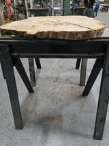 White Oak Wood Cookie #G976 45" x 36"-43" x 2.3" — detail 4 — Oak City Customs