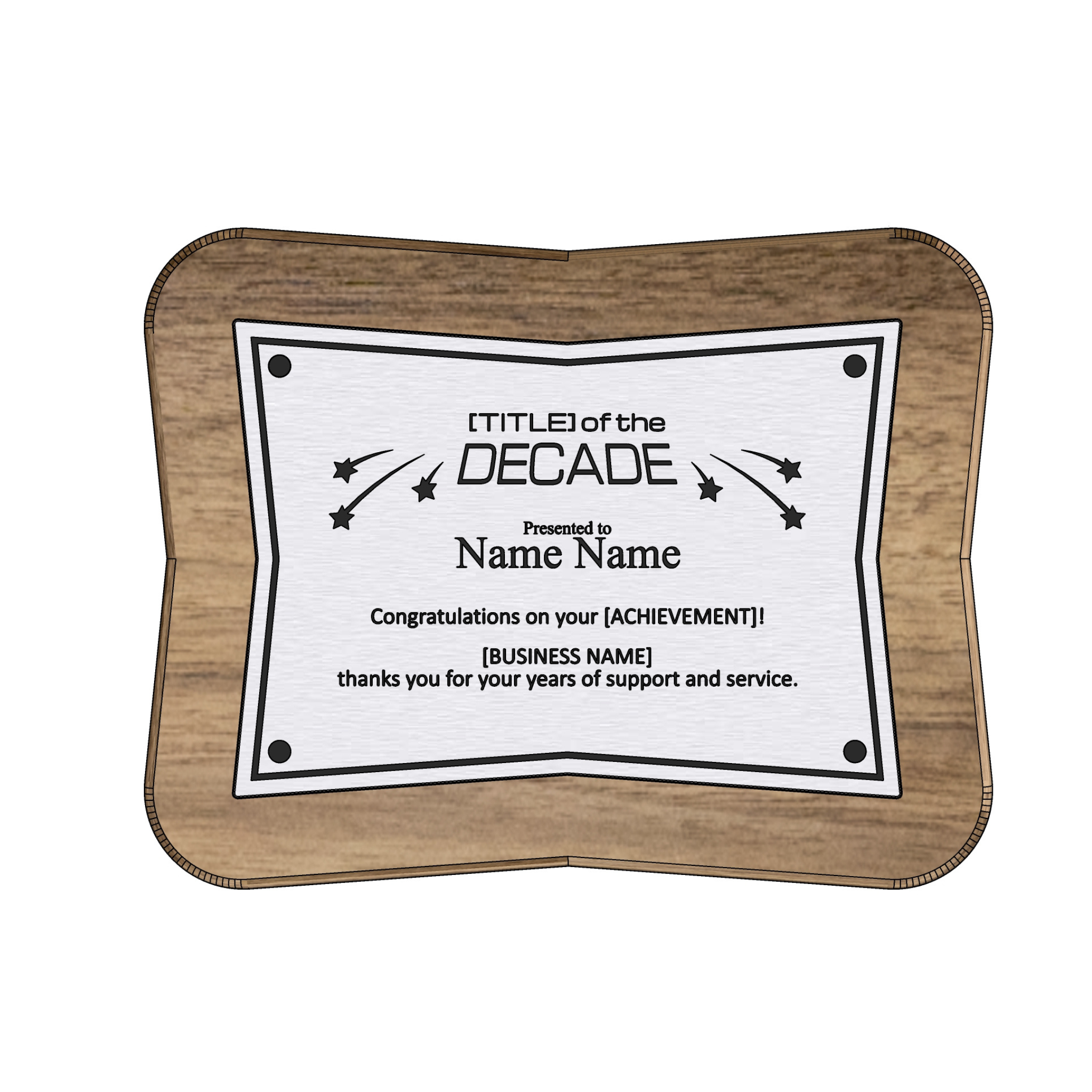 Custom Plaque Oak City Customs