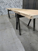 Red Oak Live Edge Wood Slab #A991 201" x 38"-45" x 2.9" — detail 1 — Oak City Customs