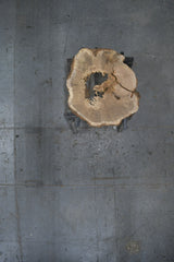 White Oak Wood Cookie #G974 47" x 40"-43" x 2.5" — overhead view — Oak City Customs