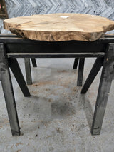 White Oak Wood Cookie #G977 54" x 24"-44" x 2.4" — detail 1 — Oak City Customs