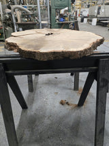 White Oak Wood Cookie #G970 54" x 31"-44" x 2.8" — detail 4 — Oak City Customs