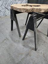 White Oak Wood Cookie #G973 51" x 37"-47" x 3.9" — detail 1 — Oak City Customs