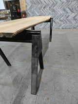 (Pre-Built) Ash Live Edge Tabletop #PB200 151" x 34" - 46" x 1.8" — detail 1 — Oak City Customs