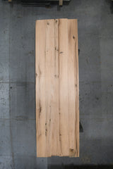 (Pre-Built) Red Oak Classic Cut Tabletop #PB226 127" x 39" x 2.0" — overhead view — Oak City Customs
